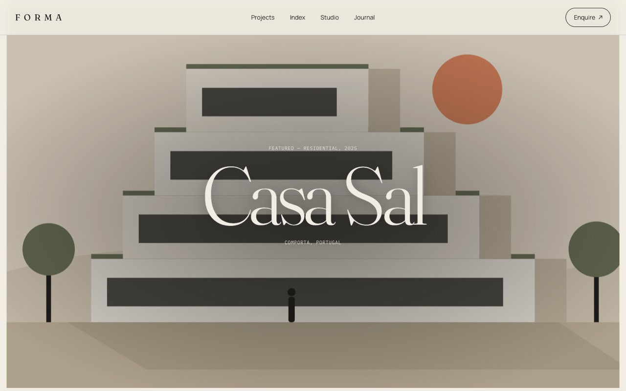 Forma architecture & interiors website design, screen 3